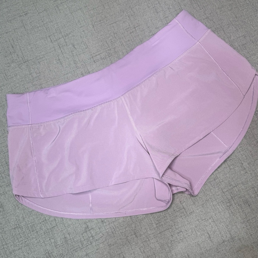 Lululemon Speed Up Athletic Shorts Lilac Quartz Purple Size 10 - Picture 4 of 7
